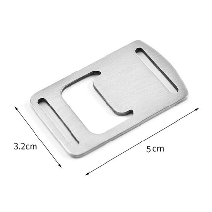 20 PCS Ribbon Bottle Opener Stainless Steel Card Bottle Opener Outdoor Backpack Webbing Buckle Lanyard Bottle Opener, 20 PCS Card