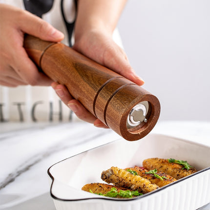 Wood Pepper Grinder Kitchen Household Manual Solid Pepper Powder Black Pepper Mill Grinder Bottle Seasoning Jar, Style 3, 5 inch, Style 3, 8 inch