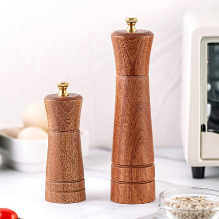 Wood Pepper Grinder Kitchen Household Manual Solid Pepper Powder Black Pepper Mill Grinder Bottle Seasoning Jar, Style 3, 5 inch, Style 3, 8 inch