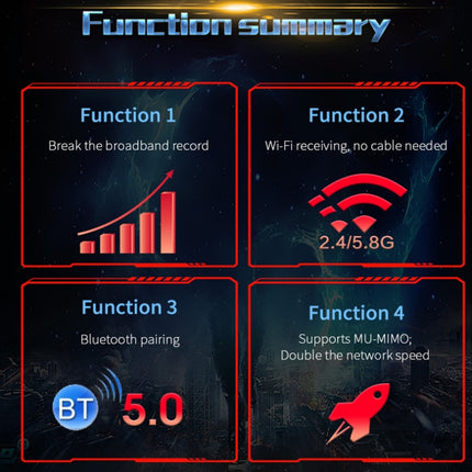 COMFAST Gaming Game 3000Mbps Gigabit Dual-Frequency Wireless Desktop Computer PCIE Wireless Network Card, AX200, AX200 PRO