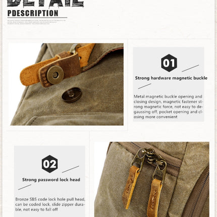 Batik Canvas Waterproof Photography Bag Outdoor Wear-resistant Large Camera Photo Backpack Men for Nikon / Canon / Sony / Fujifilm