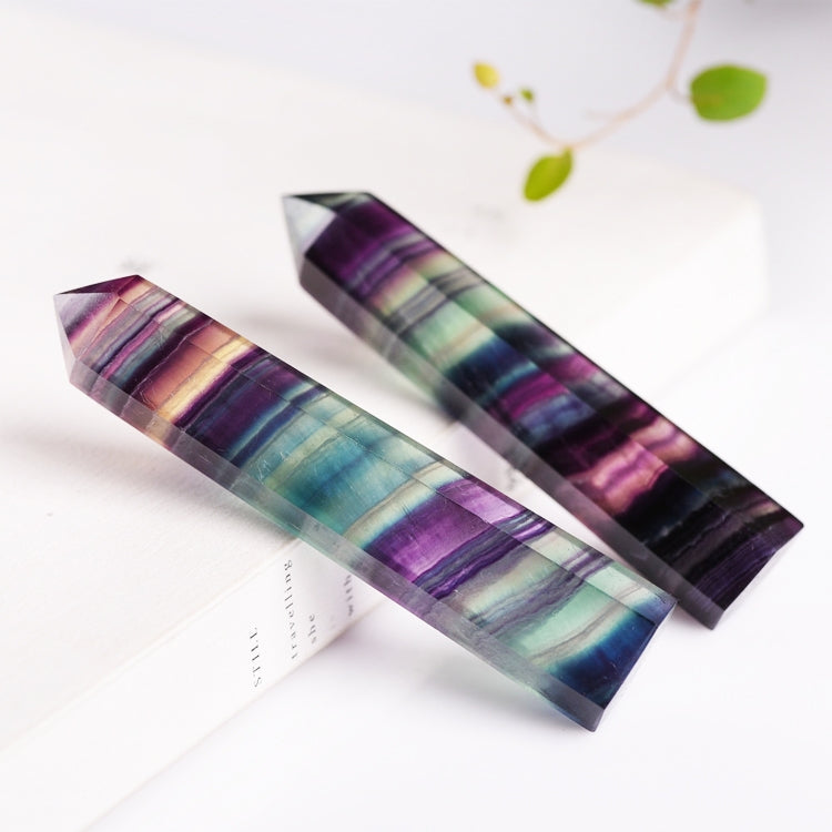 Natural Rough Stone Hexagonal Crystal Column Colorful Fluorite Column Ornaments, 3.5-4 cm, 4.1-4.9 cm, 5-6 cm, 6.1-6.4 cm, 6.5-7 cm, 7.1-7.4 cm, 7.5-8 cm, 8.1-9 cm, 9.1-10 cm, 10.1-11 cm, 11.1-12 cm, 12.1-13 cm, 13.1-14 cm, 14.1-15 cm, 3 cm or So