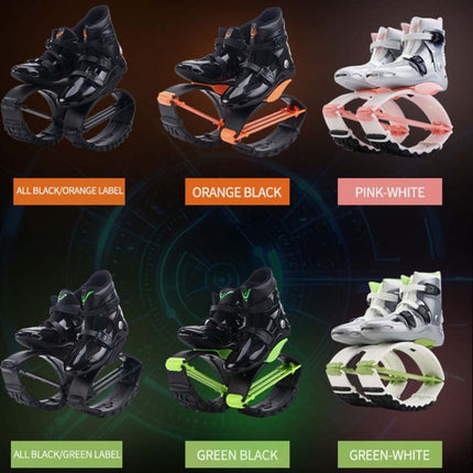 Jumping Shoes Bounce Shoes Indoor Sports Rebound Shoes, 33/35  (Pink White), 33/35 (Green And White), 36/38  (Pink White), 36/38  (Green And White), 36/38 (Orange Black), 36/38  (Green And Black), 39/41  (Green And White), 39/41  (Orange Black)        ...