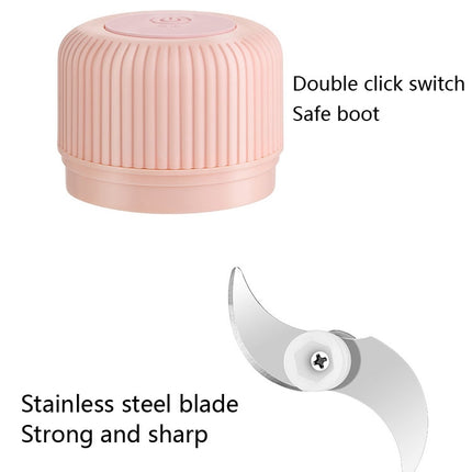 Household Vegetable Cutting Electric USB Garlic Masher Baby Mini Cooking Machine Baby Food Supplement Machine, 250ml, 100ml + 250ml, 100ml