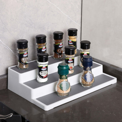 2pcs Three-Layer Stepped Seasoning Storage Rack Home Kitchen Storage Rack, Kitchen Storage Rack