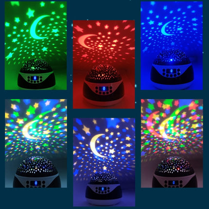LED Starry Sky Light USB Remote Control Rotating Music Projector Lamp Romantic Starry Night Light