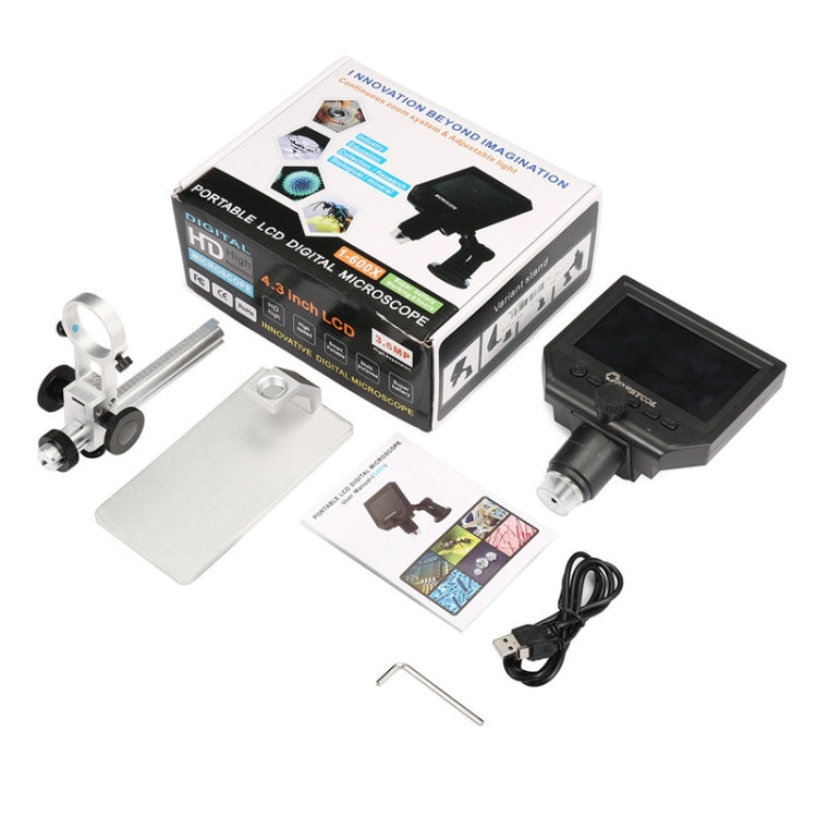 G600A HD Mobile Phone Repair Microscope 4.3 Inch Screen Digital Microscope Electron Microscope