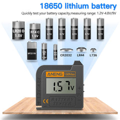 2 PCS ANENG 168MAX Portable Battery Tester High-Precision Battery Power Tester Battery Capacity Tester