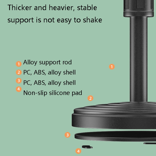 2 PCS Desktop Universal Retractable Multifunctional Mobile Phone Live Broadcast Stand, Dual Positions, Three Positions, Double Positions With Fill Light, Three Positions With Fill Light