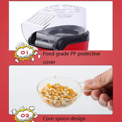 Household Electric Popcorn Machine Blow Mini Popcorn Bagging Machine, EU Plug 220V, US Plug 110V