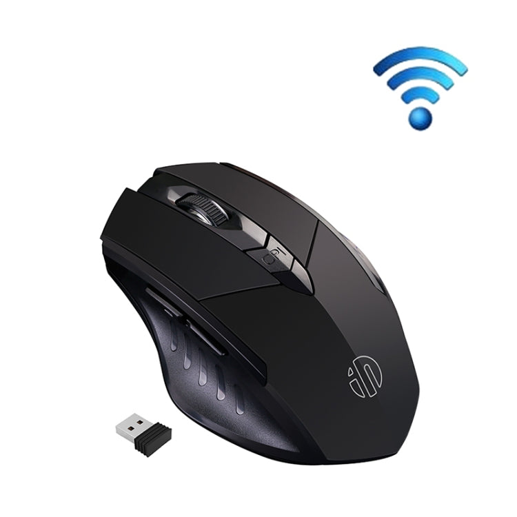 Inphic A1 6 Keys 1000/1200/1600 DPI Home Gaming Wireless Mechanical Mouse, Colour: Gray Wireless+Bluetooth 4.0+Bluetooth 5.0, Black Wireless Charging Silent Version, Gray Wireless Charging Silent Version, Gray Wireless+Bluetooth 4.0+Bluetooth 5.0������...
