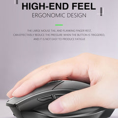 Inphic A1 6 Keys 1000/1200/1600 DPI Home Gaming Wireless Mechanical Mouse, Colour: Gray Wireless+Bluetooth 4.0+Bluetooth 5.0, Red Wireless Charging Silent Version, Gray Wireless+Bluetooth 4.0+Bluetooth 5.0, Black Wireless+Bluetooth 4.0+Bluetooth 5.0