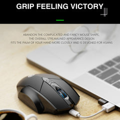 Inphic A1 6 Keys 1000/1200/1600 DPI Home Gaming Wireless Mechanical Mouse, Colour: Gray Wireless+Bluetooth 4.0+Bluetooth 5.0, Red Wireless Charging Silent Version, Gray Wireless+Bluetooth 4.0+Bluetooth 5.0, Black Wireless+Bluetooth 4.0+Bluetooth 5.0