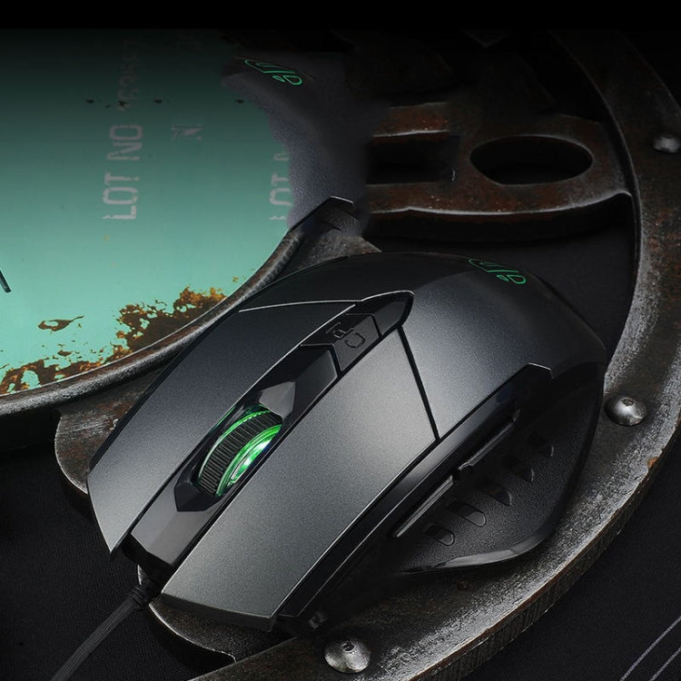 Inphic PW1 Game Mute Macro Definition Illuminated Wired Mouse, Cable Length: 1.5m, Mute Black Business Version, Mute Black Game Version, Mute Titanium Gray Game Version