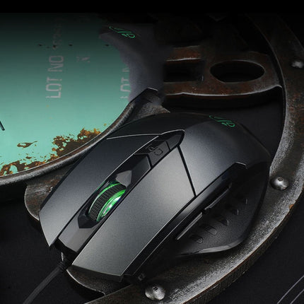 Inphic PW1 Game Mute Macro Definition beleuchtete kabelgebundene Maus, Kabellänge: 1,5 m, Mute Black Business Version, Mute Black Game Version, Mute Red Game Version, Mute Titanium Gray Game Version