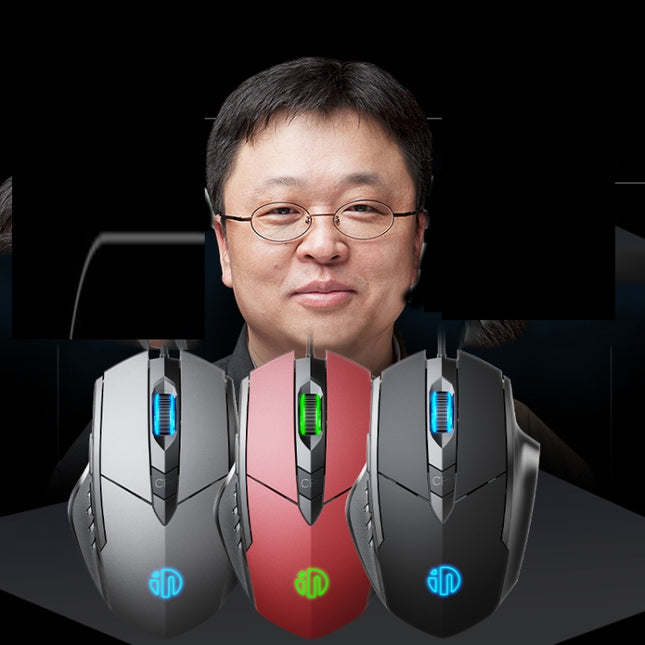 Inphic PW1 Game Mute Macro Definition Illuminated Wired Mouse, Cable Length: 1.5m