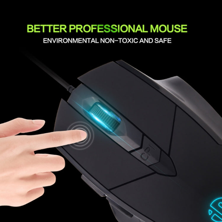 Inphic PW1 Game Mute Macro Definition Illuminated Wired Mouse, Cable Length: 1.5m, Mute Black Business Version, Mute Black Game Version, Mute Titanium Gray Game Version