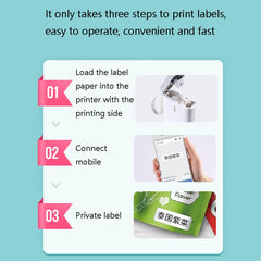 JingChen D11 Thermal Label Printer Bluetooth Handheld Portable Sticker Mobile Phone Printer, D11 White Standard, D11 Pink Standard, D11 Green Standard, D11+1 Roll White Label, D11+3 Rolls White Label, D11+5 Rolls White Label, D11+10 Rolls White Label