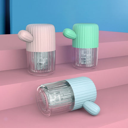 Eyekan HL-830 Manually Hand Pull Rotation Contact Lens Cleaner Washer Cleaning Lenses Case Tool, Pink, Green, Blue