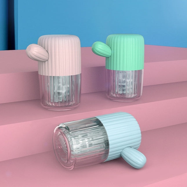 Eyekan HL-830 Manually Hand Pull Rotation Contact Lens Cleaner Washer Cleaning Lenses Case Tool, Pink, Green, Blue