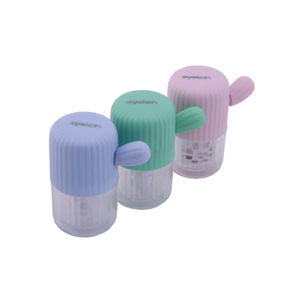 Eyekan HL-830 Manually Hand Pull Rotation Contact Lens Cleaner Washer Cleaning Lenses Case Tool, Pink, Green, Blue