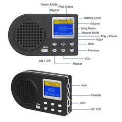 Outdoor Electronic Bird Caller Player MP3 With Wireless Remote Control, US Plug, EU Plug