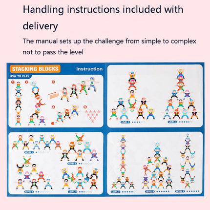 Children Parent-Child Stacking Block Game Balance Acrobatic Troupe Decompression Toy, Hercules