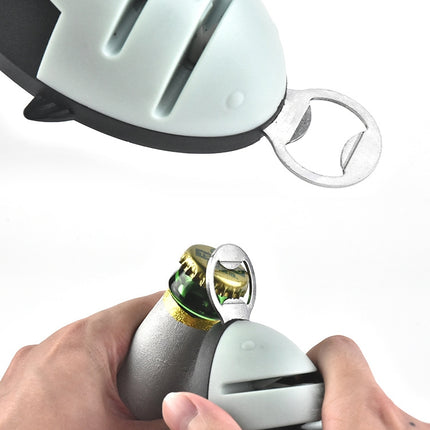 Multi-Function Fish Shape Knife Sharpener Tool Holder Diamond Tungsten Steel Knife Sharpener, Green, Pink, Black