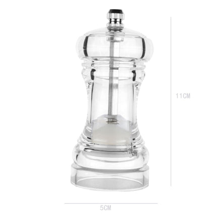 Acrylic Transparent Pepper Grinder Manual Pepper Grinder Ceramic Core Multi-Purpose Seasoning Bottle, 4 Inch, 5 Inch, 6 Inch