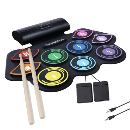 Hand-Rolled Drum Set Color Electronic Drum Lithium Battery Rechargeable Silicone Drum Set, MD862C