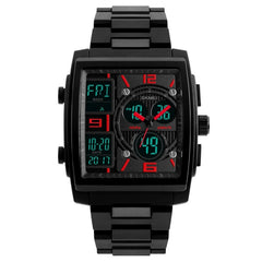 SKMEI 1274  Men Fashion Electronic Watch Multifunctional Outdoor Sports Watch, Red, Blue, Black, Golden
