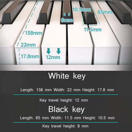 Wersi 88-Key Foldable Portable Electronic Piano Keyboard For Beginners Practice Piano, CN Plug, USB White, USB Black