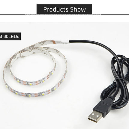 USB Power SMD 2835 Epoxy LED Strip Light Christmas Desk Decor Lamp for TV Background Lighting, 50cm, 1m, 2m, 3m, 4m, 5m