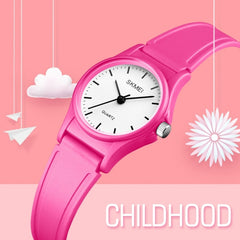 SKMEI 1401 Children Waterproof Watch Student Sports Watch, Purple, Black, Pink, Pink Blue, Rose Red, ArmyGreen