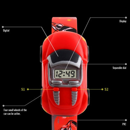 SKMEI 1241 Fashion Cute Cartoon Car Children Digital Watch, Yellow, Red, Blue, Black, Light Blue