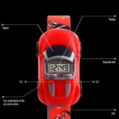 SKMEI 1241 Fashion Cute Cartoon Car Children Digital Watch