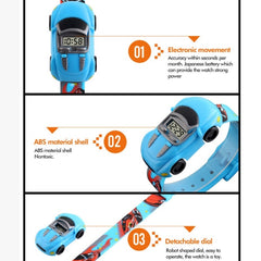 SKMEI 1241 Fashion Cute Cartoon Car Children Digital Watch