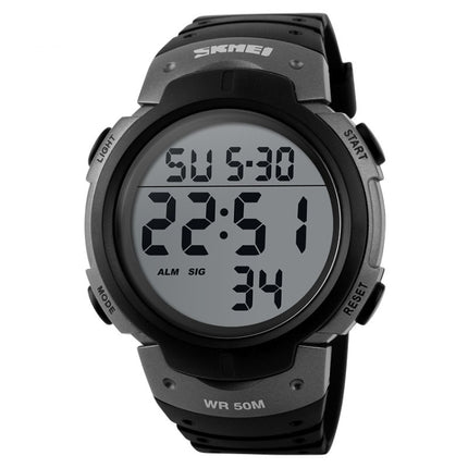 SKMEI 1068 Men Waterproof Outdoor Sports Digital Watch Student Fashion Watch, Red, Green, Blue, Black, Titanium, Golden, ArmyGreen