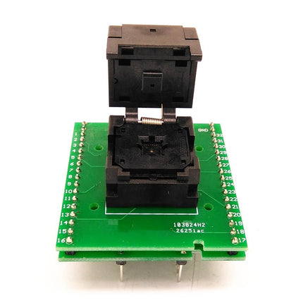 QFN32-0.5 Burning Seat Chip Test Seat Flip Shrapnel Double-Layer Board Programming Seat, QFN32-0.5