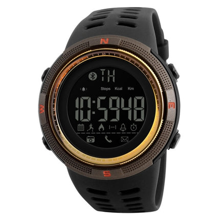 SKMEI 1250 Men Outdoor Waterproof Sports Digital Watch Multi-Function Watch, Black, Coffee/Gold, Gold/Red