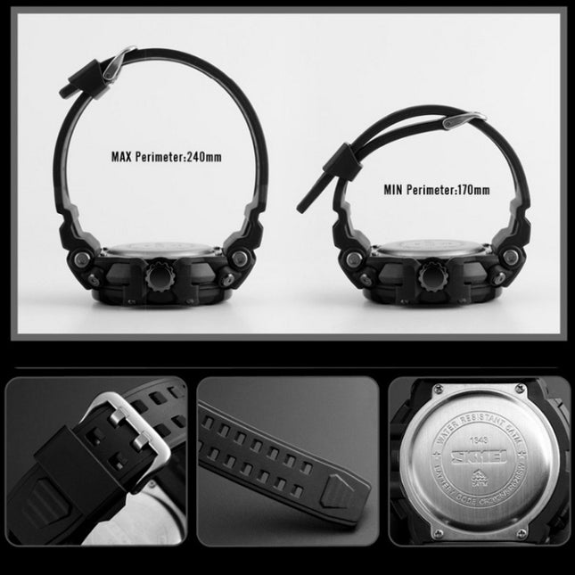 SKMEI 1343 Men Outdoor Sports Waterproof Watch Student Digital Watch