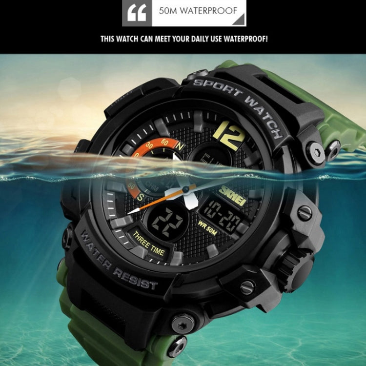 SKMEI 1343 Men Outdoor Sports Waterproof Watch Student Digital Watch, Black, Blue Black, Blue Red, Red Black, ArmyGreen, Khaki
