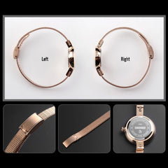 SKMEI 1390 Ladies Business Casual Watch Steel Band Lightweight Quartz Watch, Rose Gold, Golden, Silver