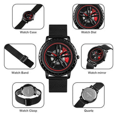 SKMEI 1634 Men Waterproof Watch Fashion Quartz Watch, Black Mesh Belt, White Mesh Belt, Black Steel Belt, White Steel Belt
