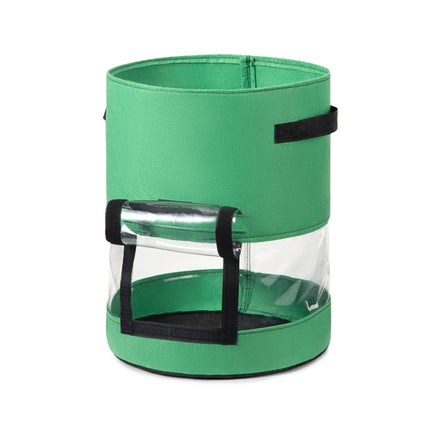 360 Degree Transparent Potato Bag In The Middle Covered Plant Growing Bag, Medium (30x35cm) 26 Liters/7 Gallons, Large (35x45cm) 43 Liters/10 Gallons
