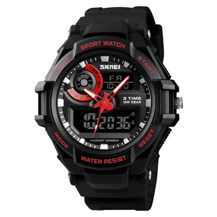 SKMEI 1357 Mens Multifunctional Sports Digital Watch Student Waterproof Watch, Red, Blue, Black