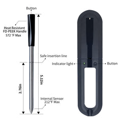 TY530 BBQ Probe Wireless Bluetooth Thermometer Mobile Phone APP Kitchen Food Barbecue Oven Thermometer