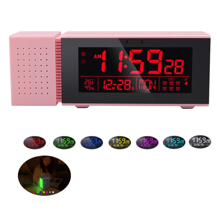 TS-P30 Multifunctional Night Light Alarm Digital Clock with FM Radio & Temperature / Humidity Display & IR Sensor Function