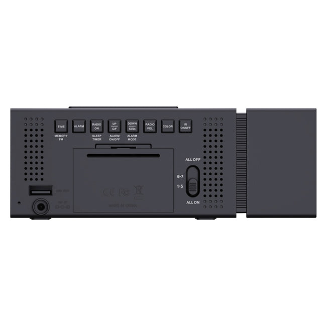 TS-P30 Multifunctional Night Light Alarm Digital Clock with FM Radio & Temperature / Humidity Display & IR Sensor Function