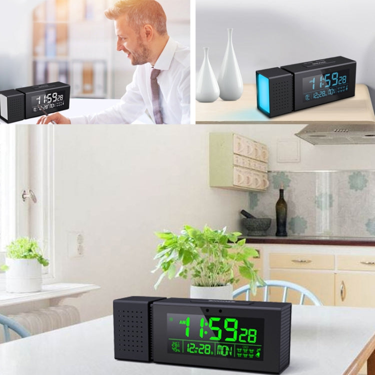 TS-P30 Multifunctional Night Light Alarm Digital Clock with FM Radio & Temperature / Humidity Display & IR Sensor Function